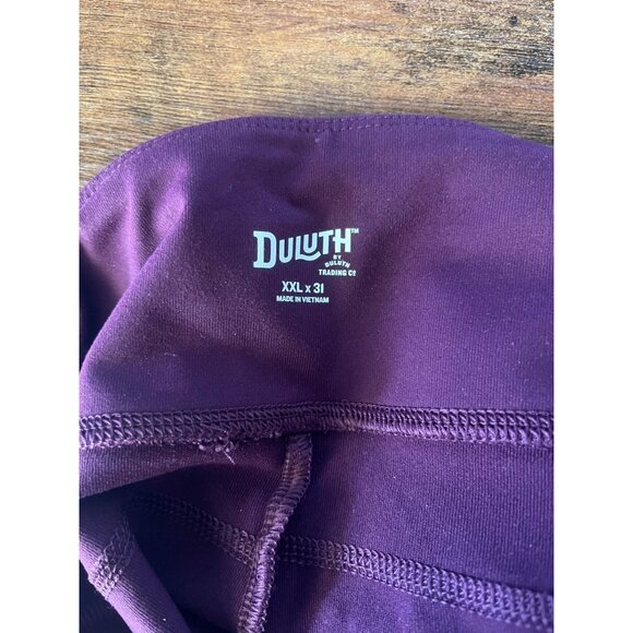 Duluth Trading Company Women XXL x 31 Burgandy Maroon Red Yoga Leggings Wide Leg - Picture 3 of 9